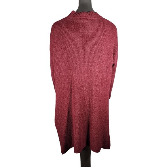 Free People NWT Candice Berry Long Slit Sheer Sweater Medium - Picture 5 of 8